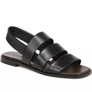 Vince Women’s Mazie Slingback Sandals – Black Leather – Size 6